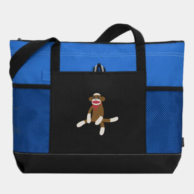 Sock Monkey - Gemline Select Zippered Tote Thumbnail