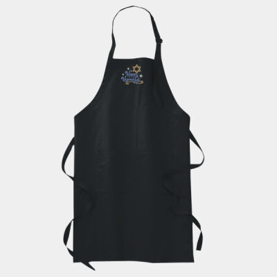 Happy Hanukkah Star  - Full Length Apron with Pockets Thumbnail