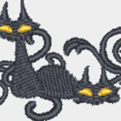 Black Cat Filigree Border Thumbnail