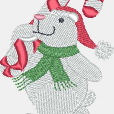 Candy Cane Polar Bear Thumbnail
