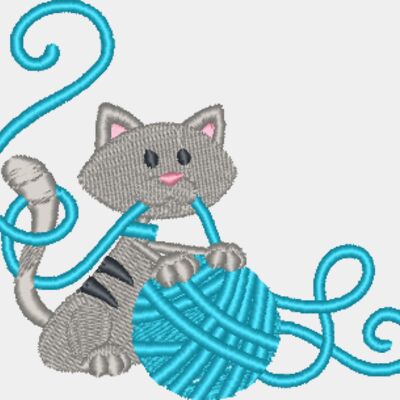 Cat & Yarn Ball Thumbnail