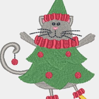 Cat in Christmas Tree Thumbnail