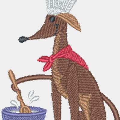 Chef Dog a stirring tail Thumbnail