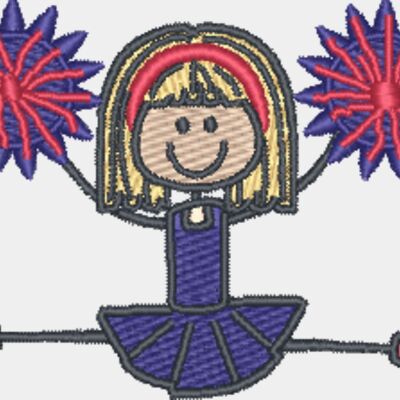 Cheerleader Stick Figure Thumbnail