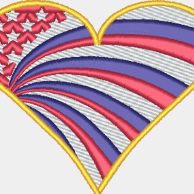 USA Flag Heart 1680-A1875 Thumbnail