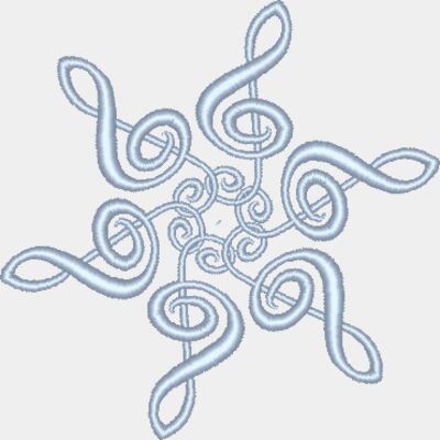 G Clef Snowflake D3443 Thumbnail