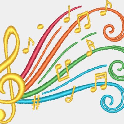 G Clef, Notes & Swirls MK3373 Thumbnail