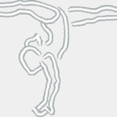 Gymnast Silhouette Outline Thumbnail