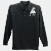 Long Sleeve Silk Touch Polo with Pocket Thumbnail