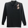 Long Sleeve Silk Touch Polo with Pocket Thumbnail