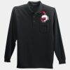 Long Sleeve Silk Touch Polo with Pocket Thumbnail