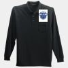 Long Sleeve Silk Touch Polo with Pocket Thumbnail
