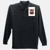 Long Sleeve Silk Touch Polo with Pocket Thumbnail
