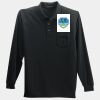 Long Sleeve Silk Touch Polo with Pocket Thumbnail