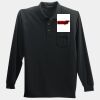 Long Sleeve Silk Touch Polo with Pocket Thumbnail