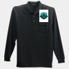 Long Sleeve Silk Touch Polo with Pocket Thumbnail