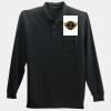 Long Sleeve Silk Touch Polo with Pocket Thumbnail