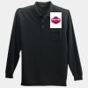Long Sleeve Silk Touch Polo with Pocket Thumbnail
