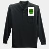 Long Sleeve Silk Touch Polo with Pocket Thumbnail