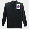 Long Sleeve Silk Touch Polo with Pocket Thumbnail
