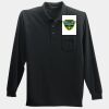 Long Sleeve Silk Touch Polo with Pocket Thumbnail