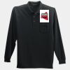 Long Sleeve Silk Touch Polo with Pocket Thumbnail