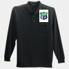 Long Sleeve Silk Touch Polo with Pocket Thumbnail