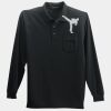 Long Sleeve Silk Touch Polo with Pocket Thumbnail