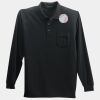 Long Sleeve Silk Touch Polo with Pocket Thumbnail