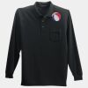 Long Sleeve Silk Touch Polo with Pocket Thumbnail