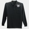 Long Sleeve Silk Touch Polo with Pocket Thumbnail