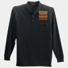 Long Sleeve Silk Touch Polo with Pocket Thumbnail