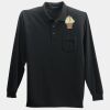 Long Sleeve Silk Touch Polo with Pocket Thumbnail