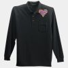 Long Sleeve Silk Touch Polo with Pocket Thumbnail