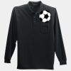 Long Sleeve Silk Touch Polo with Pocket Thumbnail