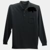 Long Sleeve Silk Touch Polo with Pocket Thumbnail