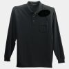 Long Sleeve Silk Touch Polo with Pocket Thumbnail