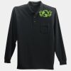 Long Sleeve Silk Touch Polo with Pocket Thumbnail