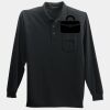 Long Sleeve Silk Touch Polo with Pocket Thumbnail