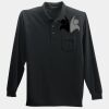 Long Sleeve Silk Touch Polo with Pocket Thumbnail
