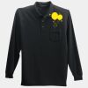 Long Sleeve Silk Touch Polo with Pocket Thumbnail