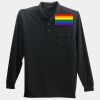 Long Sleeve Silk Touch Polo with Pocket Thumbnail