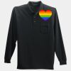 Long Sleeve Silk Touch Polo with Pocket Thumbnail