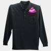 Long Sleeve Silk Touch Polo with Pocket Thumbnail