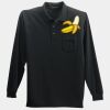 Long Sleeve Silk Touch Polo with Pocket Thumbnail