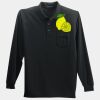Long Sleeve Silk Touch Polo with Pocket Thumbnail