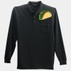 Long Sleeve Silk Touch Polo with Pocket Thumbnail