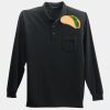 Long Sleeve Silk Touch Polo with Pocket Thumbnail