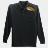 Long Sleeve Silk Touch Polo with Pocket Thumbnail
