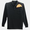 Long Sleeve Silk Touch Polo with Pocket Thumbnail